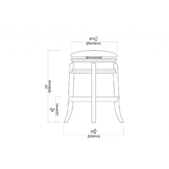 Magellan Hardwood Counter Height Barstool Brandy - Boraam image {2}