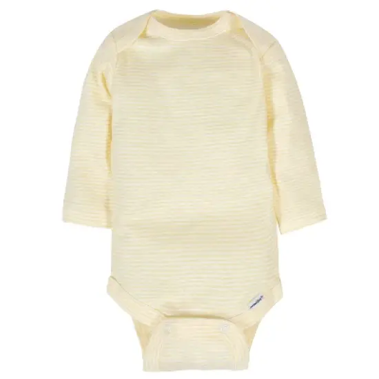 Gerber Baby Neutral Long Sleeve Onesies Bodysuits, 6-pack image {3}