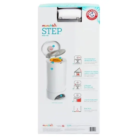 Munchkin STEP Diaper Pail, Powered by Arm & Hammer image {8}