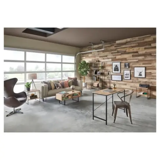 70" Ladder Bookshelf Mixed Material Light Brown - ClosetMaid image {2}