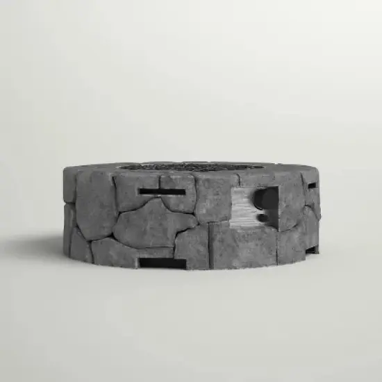 9'' H x 28'' W Fibre Reinforced Concrete Outdoor Fire pit image {2}