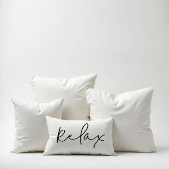 Creative Products Relax Thin Script White and Black 14x20 Indoor / Outdoor Pillow image {6}