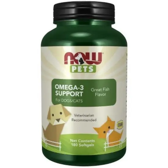 Pet Omega-3 Support by Now Foods  -  180 Softgel image {3}