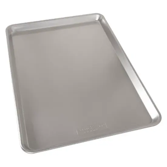 Nordic Ware Naturals Jumbo Cookie Sheet: Aluminum Baking Pan, Hand Wash, Oven-Safe, Silver, 21x15x1, Lifetime Warranty image {1}