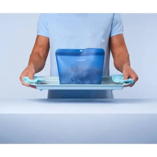 Tupperware 4pc Ultimate Silicone Bag Set: Reusable Food Storage, Dishwasher-Safe, Multicolored image {14}