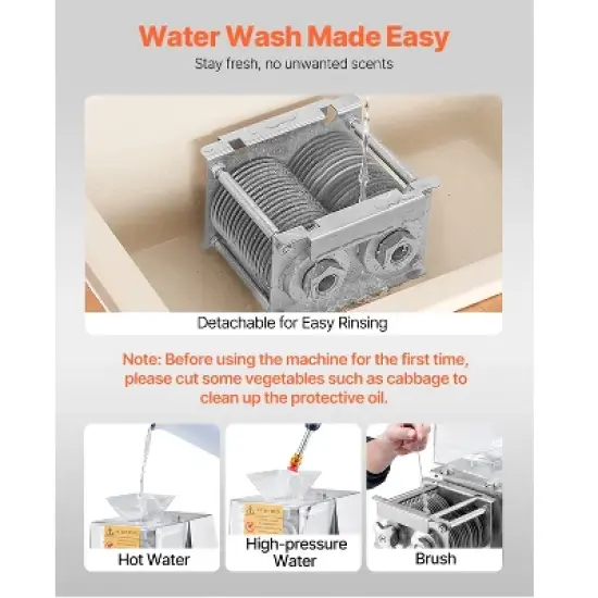 VEVOR Meat Cutter Machine, 850W Meat Slicer, 551 lb/h Commercial Meat Cutting Machine Stainless Steel, 5 mm Thickness, Detachable Blades, Silver image {5}