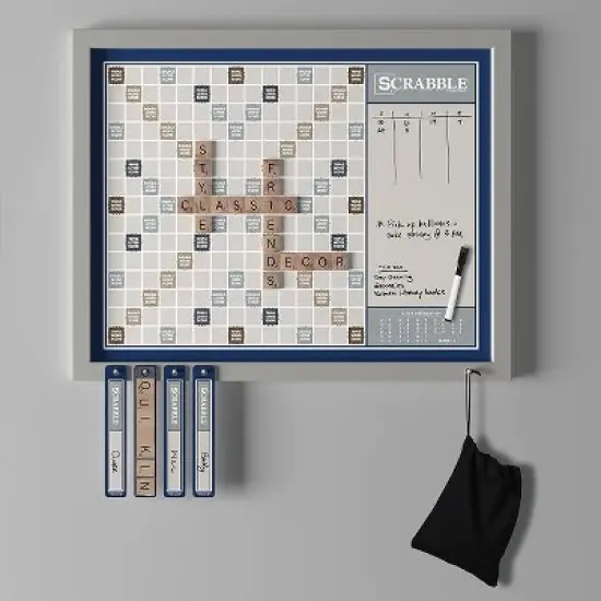 WS Game Company Scrabble Deluxe 2-in-1 Wall Edition Board Game image {1}