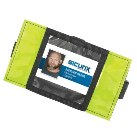 SICURIX Reflective Safety Armband Badge Holder, Horizontal, Pack of 3 image {1}