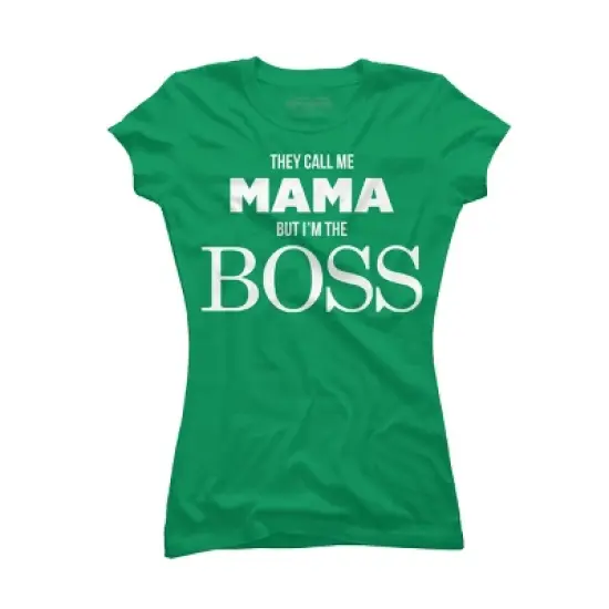 Junior's Design By Humans They Call Me Mama But I'm the Boss By Shirz T-Shirt image {6}