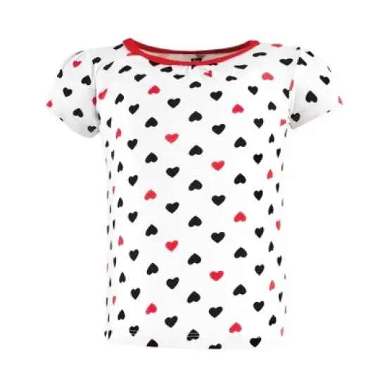 Hudson Baby Infant Girl Short Sleeve T-Shirts, Girl Mommy Red Black image {3}