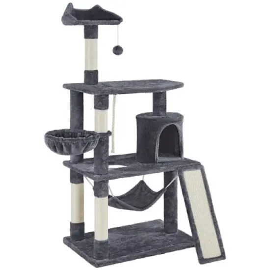 Yaheetech 63.5"H 4-Level Plush Cat tree for Small/Medium Cats image {6}