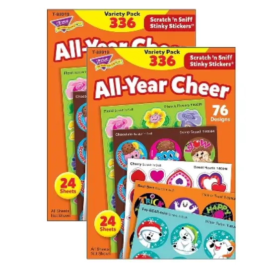 Trend Enterprises TREND All Year Cheer Stinky Stickers Variety Pack Multicolored 336 Per Pack 2 image {3}