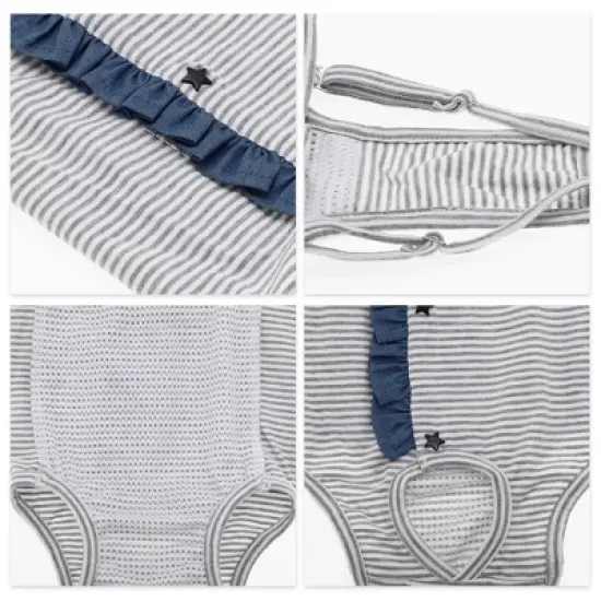 Unique Bargains Reusable Dog Diapers Large Gray White 1 Pc image {2}