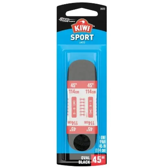 Kiwi Sport 45 in. Black Athletic Shoe Laces image {1}