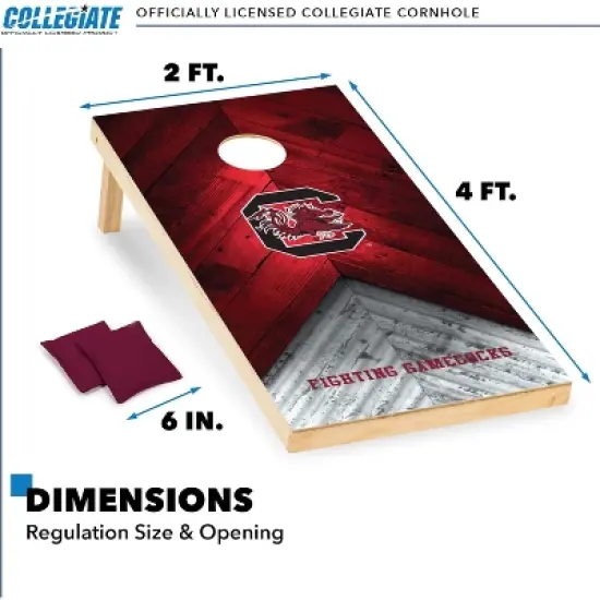 NCAA South Carolina Gamecocks 2'x4' Wood Cornhole Set image {5}