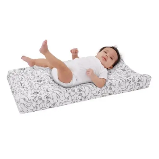 Carter's Safari Animals Super Soft Changing Pad Cover - Black and White image {3}