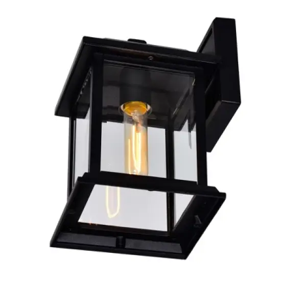 CWI Lighting,Blackbridge 1 Light Outdoor Black Wall Lantern image {1}