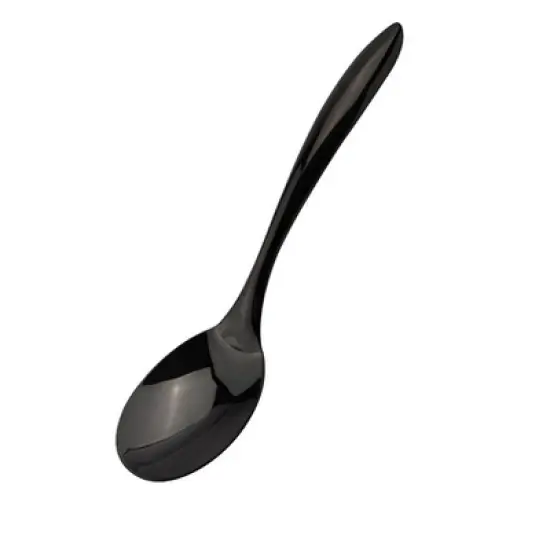 Cuisipro Black Tempo Noir Mirror Finished Spoon, 10 inch image {1}