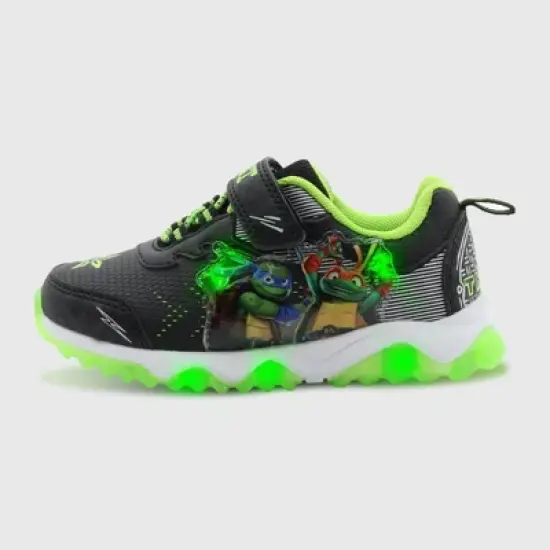 Teenage Mutant Ninja Turtles Toddler Boys' Light-Up Sneakers - Black/Green image {6}