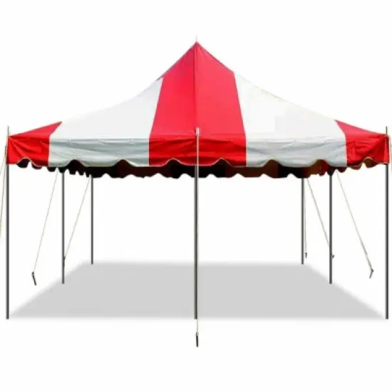 Party Tents Direct Weekender Outdoor Canopy Pole Tent, Red, 20 ft x 20 ft image {6}