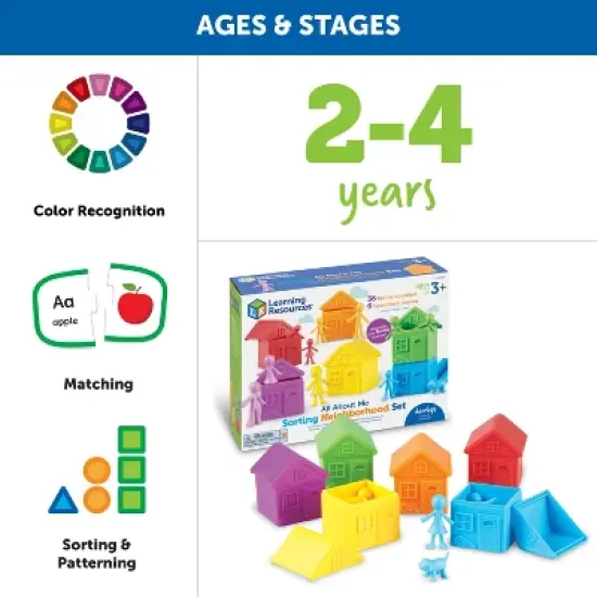Learning Resources All About Me Sorting Neighborhood, 6 Pieces, Ages 3+ image {3}
