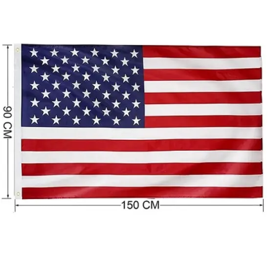 Telescopic Flag Pole Kit, Extra Thick Aluminum Flagpole, Outdoor Heavy Duty Weather Resistant Flag Poles With 3'x5' USA Flag image {3}