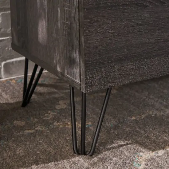 Amelia Mid Century Wine and Bar Cabinet Sonoma Gray Oak - Christopher Knight Home image {3}