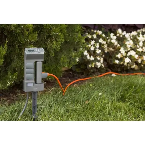 Philips Timer Outdoor Stake 6 Grounded Outlets Digital Timer image {4}