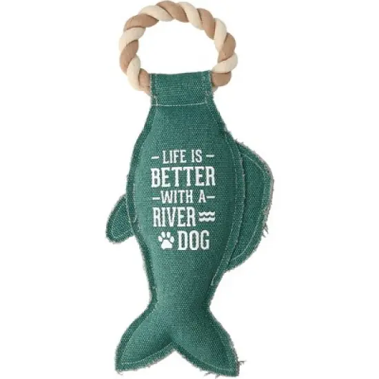 Pavilion Gift Company - River Dog - 12" Canvas Dog Toy on Rope  - Pet Toy image {7}