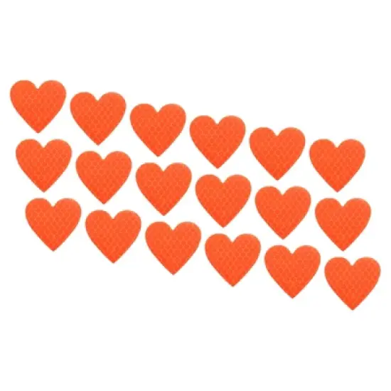 Unique Bargains Waterproof High-Visibility Warning Adhesive Reflective Heart Stickers 1.61 x 1.57" 18 Pcs image {5}