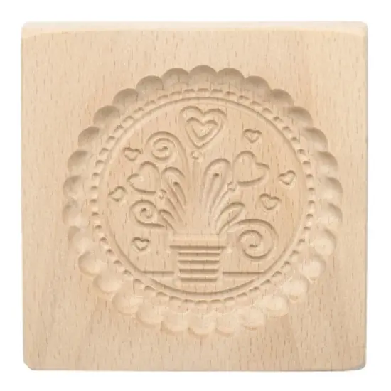 Unique Bargains Wooden 3D Carved Non-stick Vintage Baking Cookie Biscuit Mould image {9}