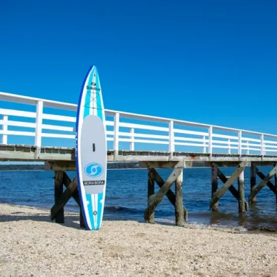 Solstice Bora Bora 12.6' Inflatable Performance Touring Stand-Up Paddle Board, Heavy Duty, Long Distance, with Non-Slip Deck and SUP Accessories, Blue image {5}