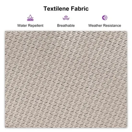 PURPLE LEAF Outdoor Double Chaise Lounge Aluminum Lounge Chairs with Adjustable Backrest Tanning Daybed Reclining Loveseat for Pool Beach Garden Patio image {6}