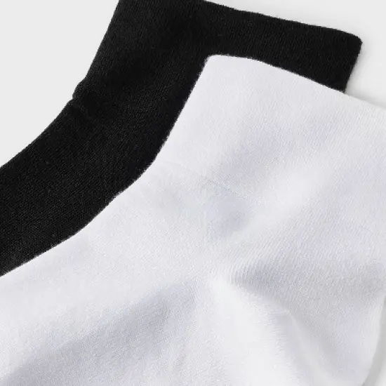 Women's Ultra Smooth Supersoft Fine Gauge Knit 4pk Ankle Socks - Auden&trade; Black/White 4-10: Non-Binding Cuff, Midweight Fabric image {2}