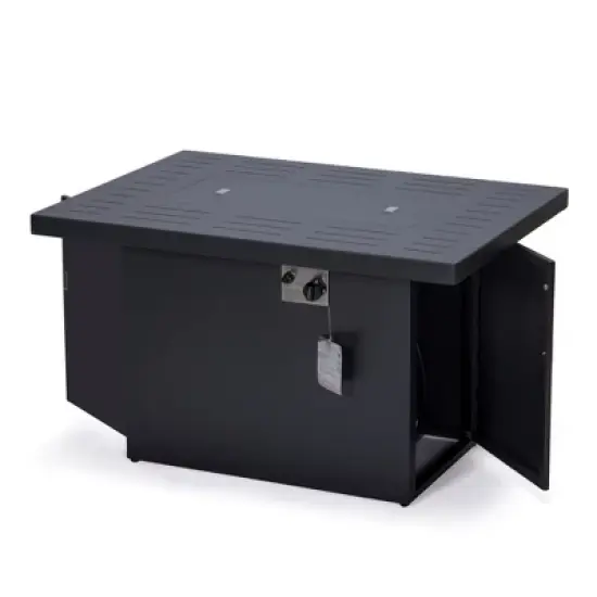 LeisureMod Chelsea Modern Aluminum Patio Propane Fire Pit Table &ndash; Outdoor Heating Table for Patio, Deck, Balcony, Backyard, and Garden Spaces image {11}