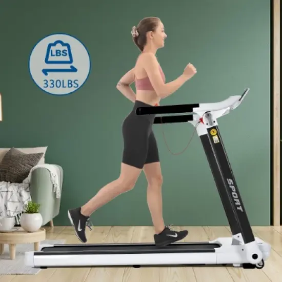 FIONECA Foldable Compact Treadmill with 3.5HP Motor, Bluetooth & App Control, 330 LB Capacity image {7}