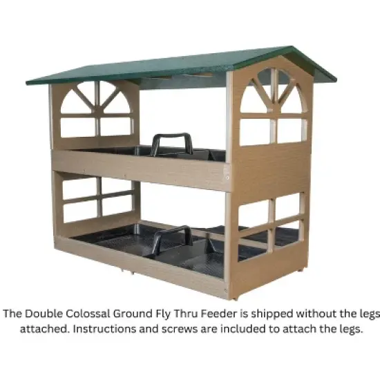 JCS Wildlife Double Colossal Ground Fly Thru Bird Feeder - Our Largest Bird Feeder Yet! image {6}