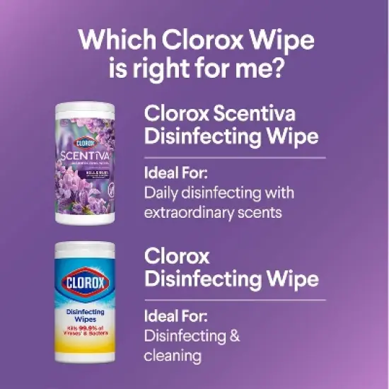 Clorox Scentiva Disinfecting Wipes - Lavender - 75ct image {9}