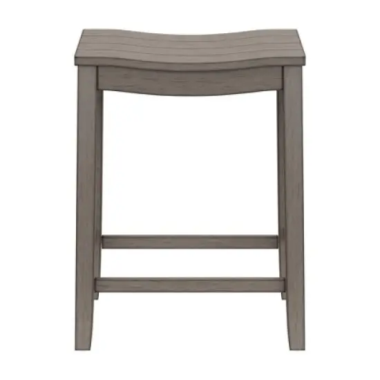Fiddler Backless 24" NonSwivel Counter Height Barstool Aged Gray - Hillsdale Furniture image {3}