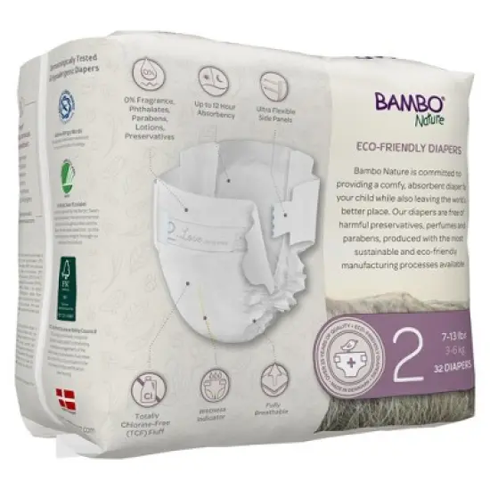 Bambo Nature Dream Disposable Diapers, Eco-Friendly, Size 2 image {1}