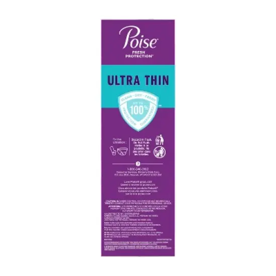 Poise Ultra Thin Postpartum Incontinence Pads for Women - Moderate Absorbency image {7}