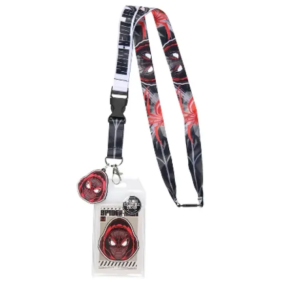 Marvel Spider-Man Miles Morales ID Lanyard Badge Holder With Rubber Charm image {5}
