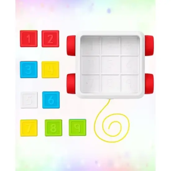 Fisher Price - Pull-Along Colorful Activity Blocks, Toy Block Wagon for Babies image {4}
