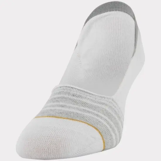 All Pro Women's 6+2 Bonus Pack Striped Sports Liner Athletic Socks - White/Black/Gray 4-10 image {2}