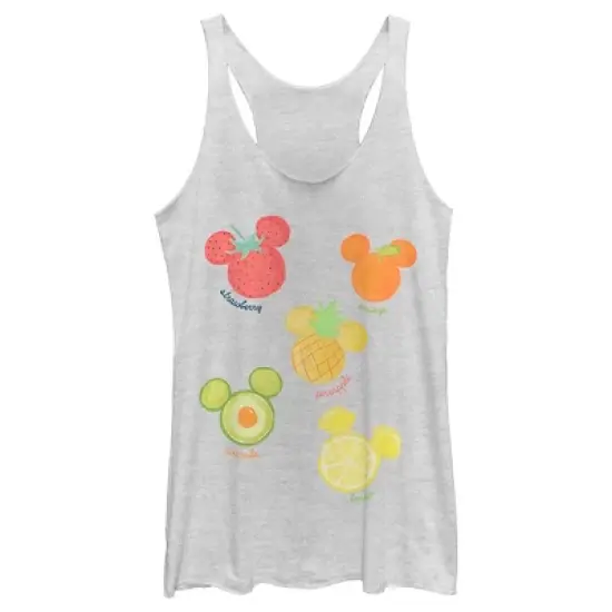 Women's Mickey & Friends Fruit Silhouettes Racerback Tank Top image {3}