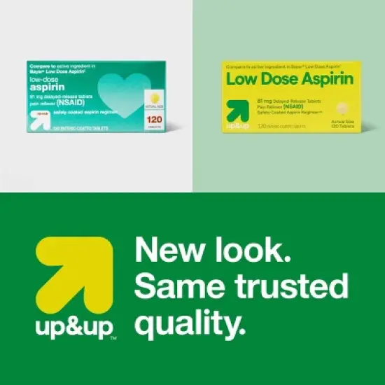 Low-Dose Aspirin Tablets (NSAID) - 120ct - up&up&trade; image {3}
