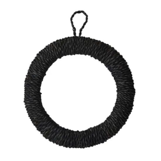 Storied Home Unique Round Hand-Woven Abaca Rope Trivet with Hanger image {3}