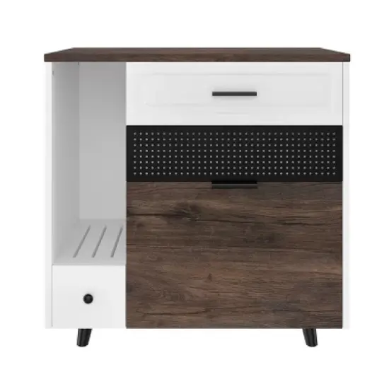 AZL1 Life Concept Pet Crates and Houses Multi Function Litter Cabinet Cat Furniture Dual Storage System Grooved Entryway, Brown, 31.8"*22"*31.8" image {4}