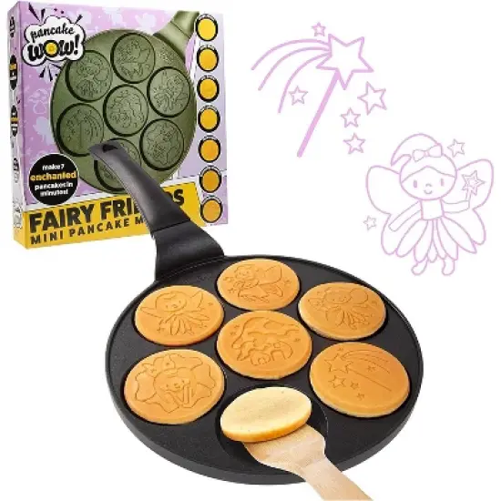 Fairy Friends Mini Pancake Pan - Make 7 Unique Flapjacks - Nonstick Griddle for Breakfast Princess Magic & Quick Easy Cleanup- Adorable and Bite Sized image {5}