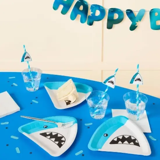 10ct Shark Snack Paper Plates - Spritz&trade; image {1}